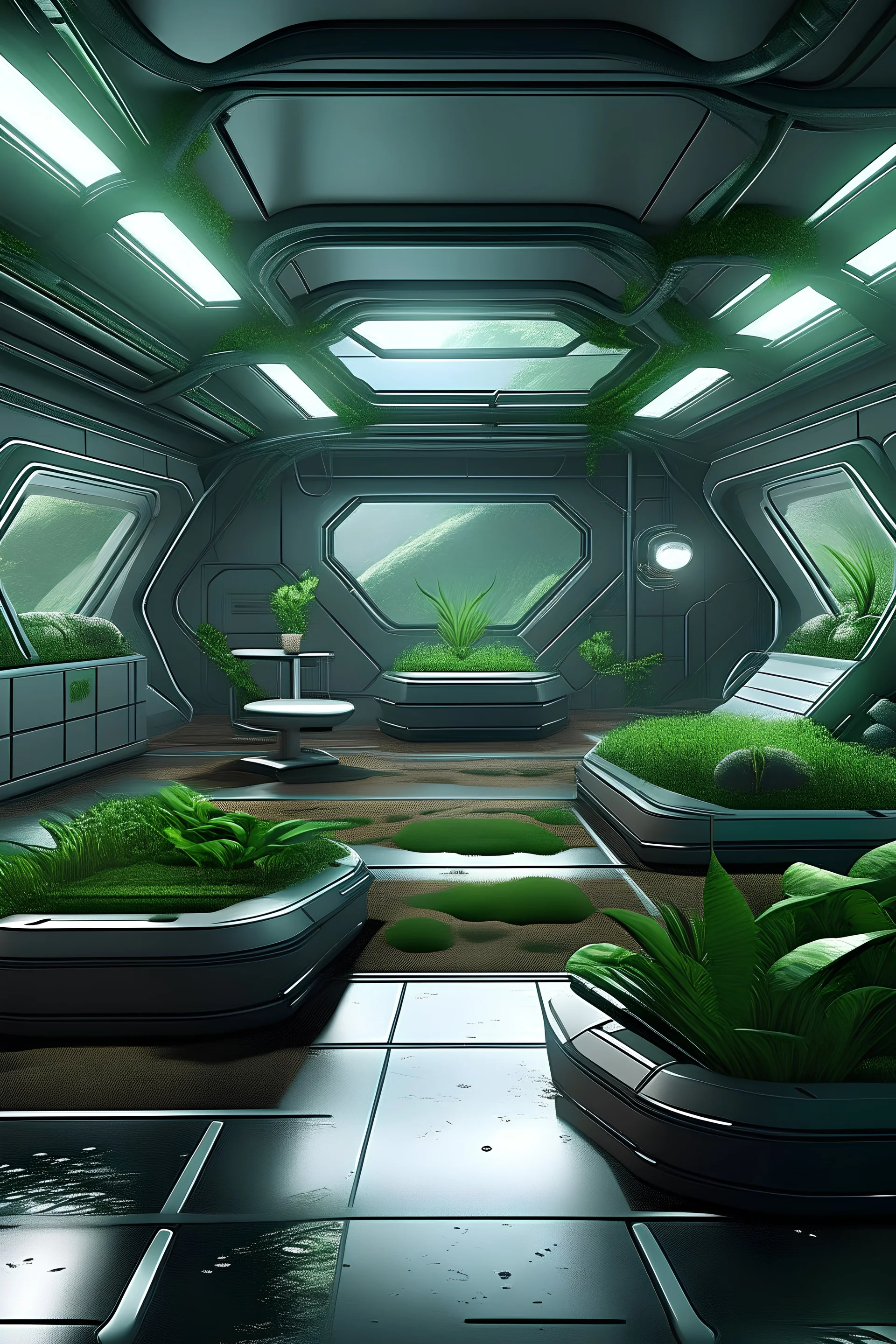 farm futuristic interior