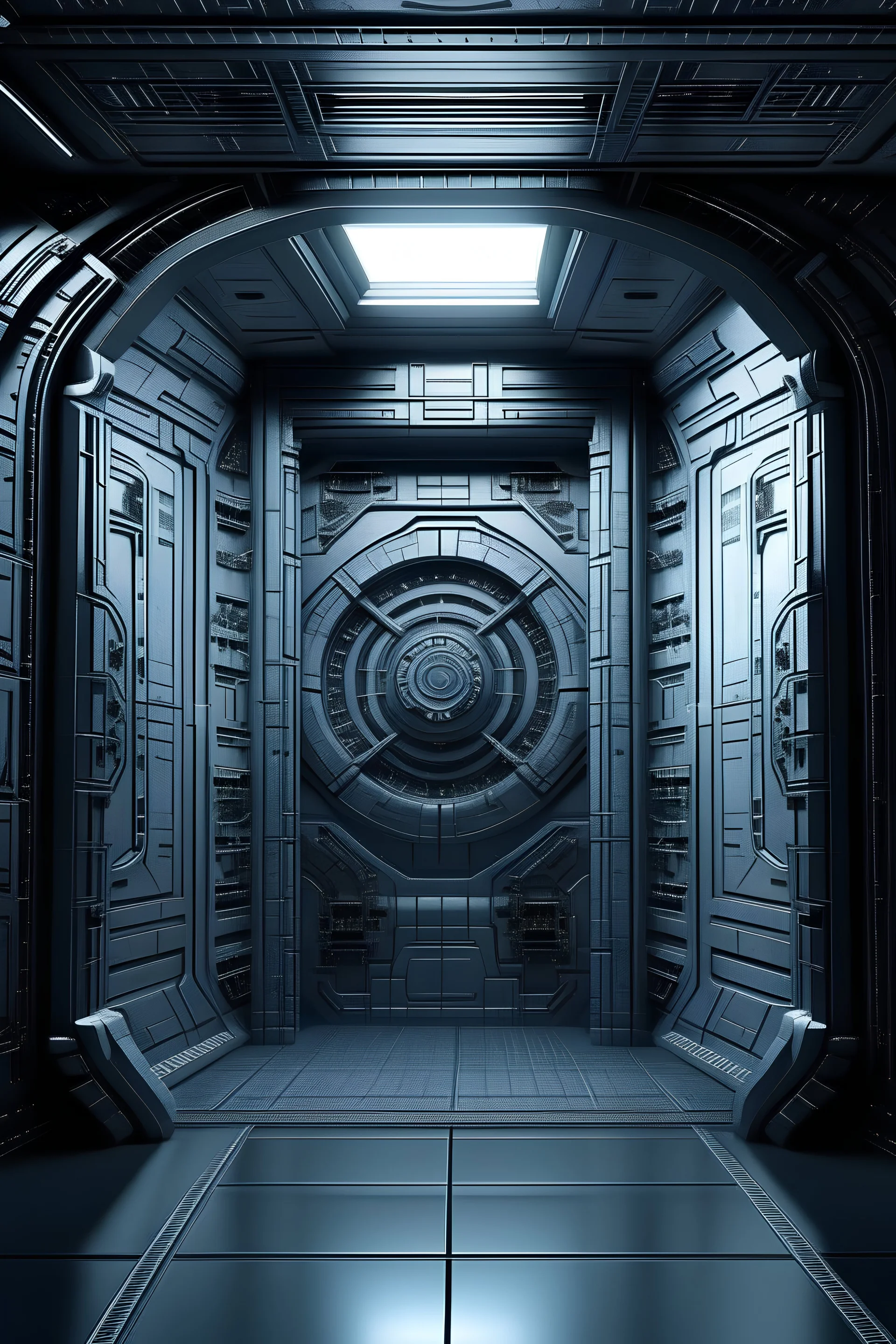 Huge space door in space