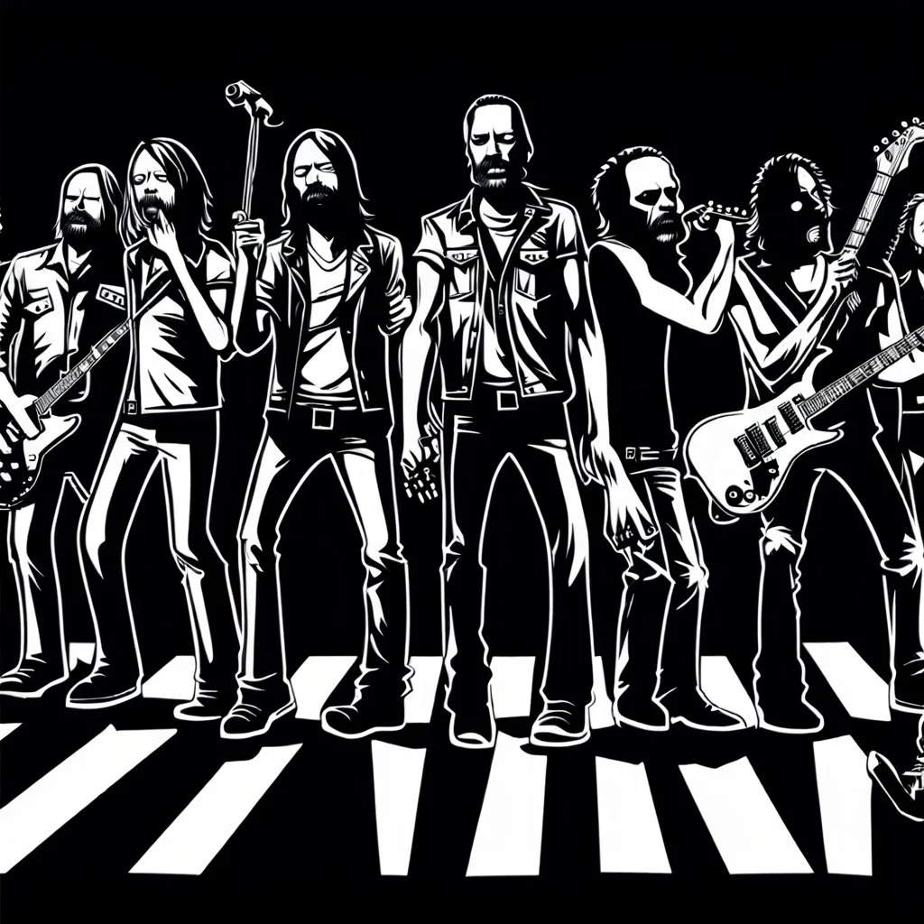 The Walking Dead performing as a rock band