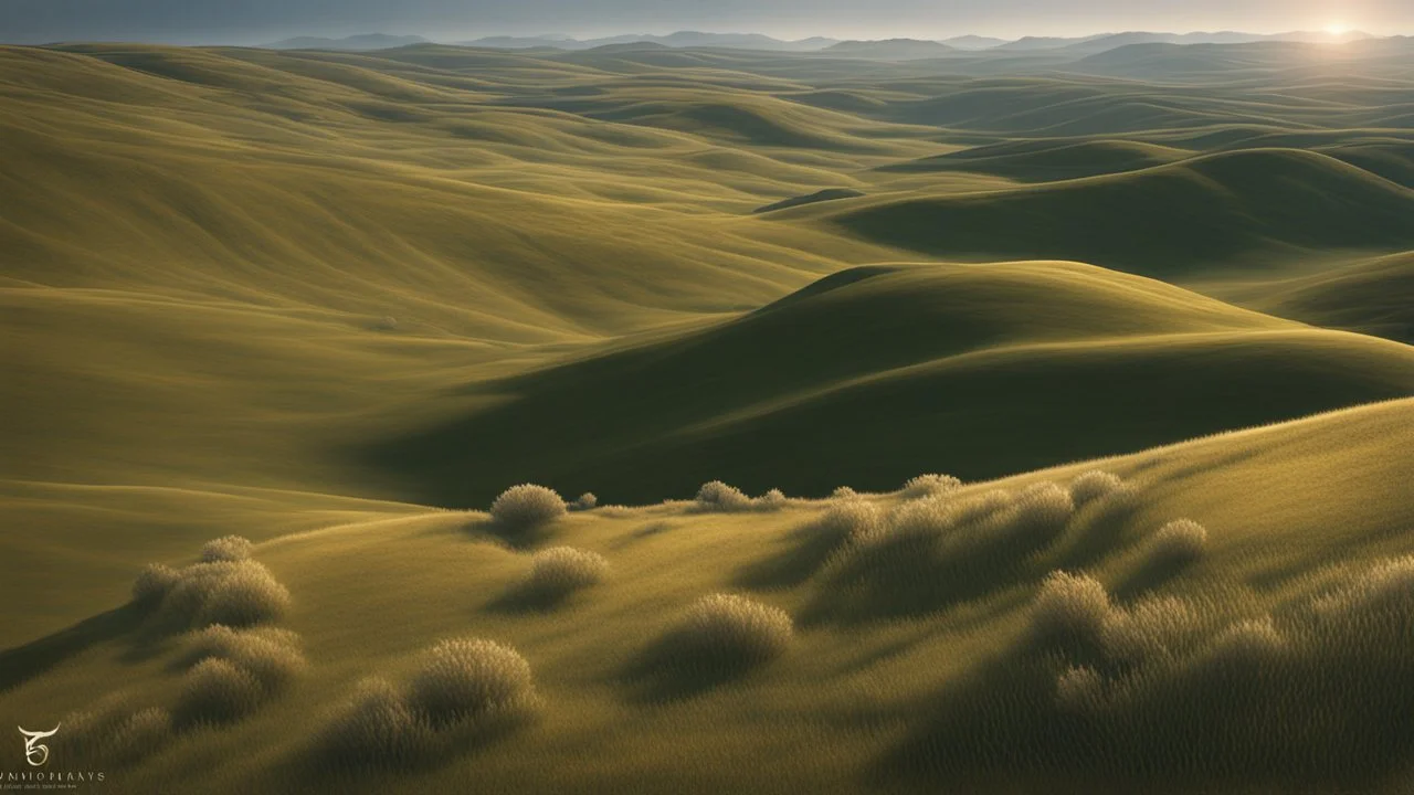 An endless steppe. hills to the right. The hills is densely covered in whit oaks. fantasy concept art, exquisite realism, a masterpiece, dynamic lighting, hyperdetailed, intricately detailed, deep color, Unreal Engine, volumetric lighting , Epic cinematic brilliant stunning intricate meticulously detailed dramatic atmospheric maximal,