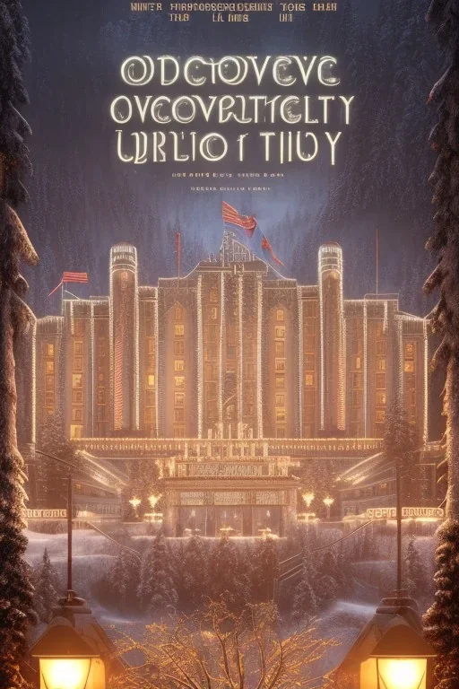 The Overlook Hotel, nostalgic, warm, modern led lights.