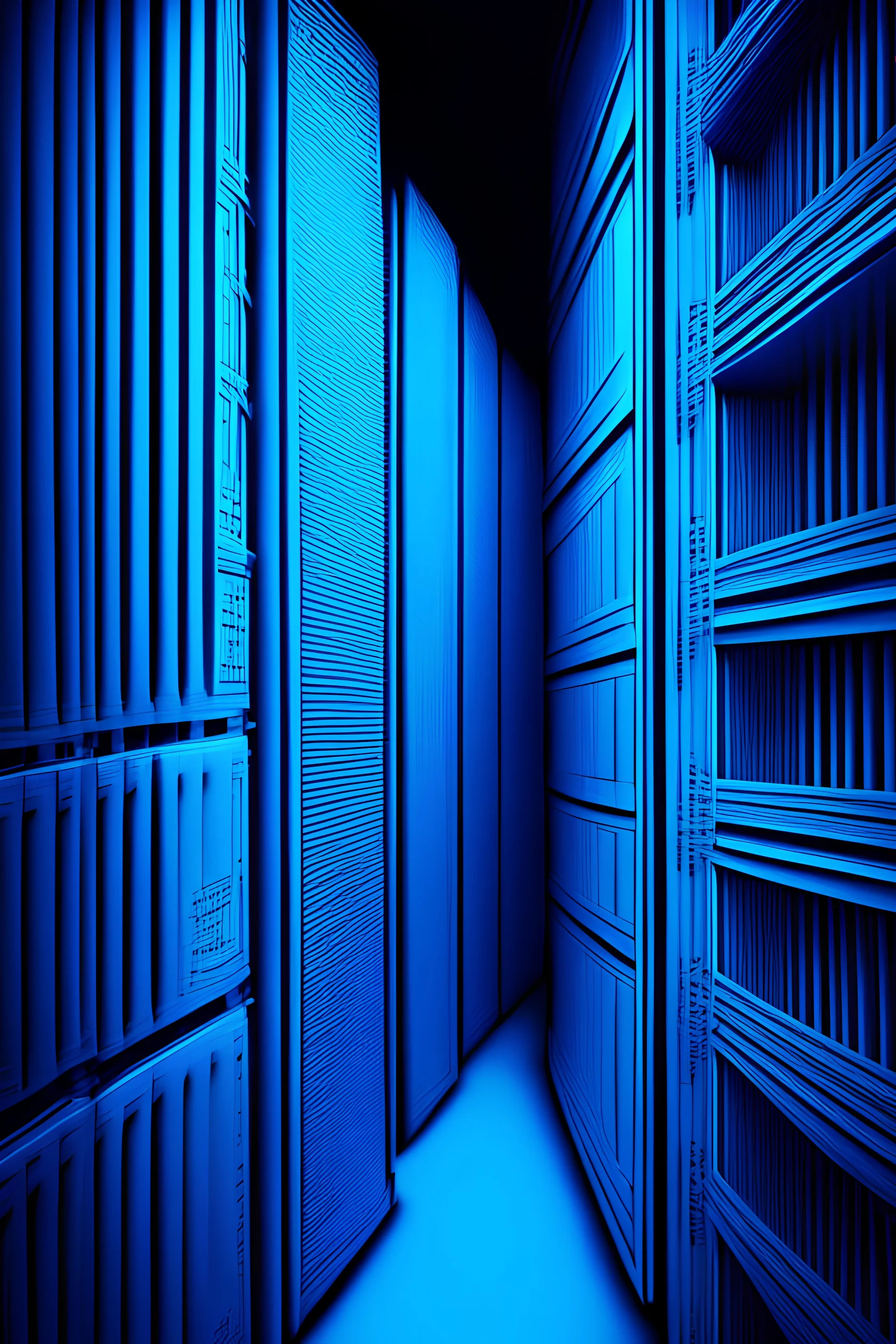 file storage only with blue tone