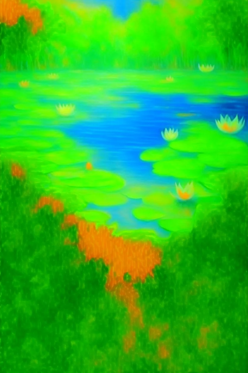 impressionism nature peace communication compassion tranquility water lillies birds