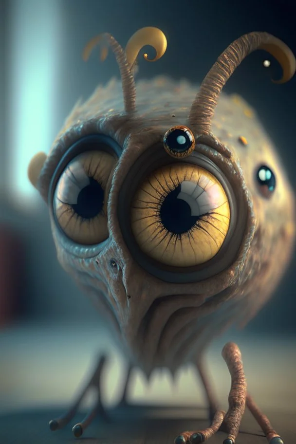 creature with one eye ,cinema 4d, octane render, high detail