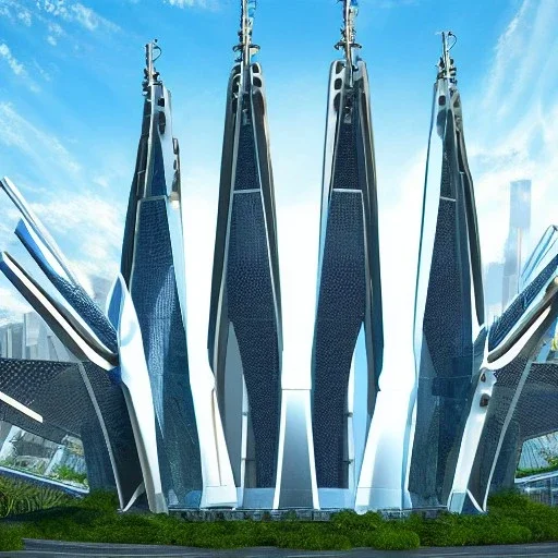 hyper realistic ultra futuristic star city