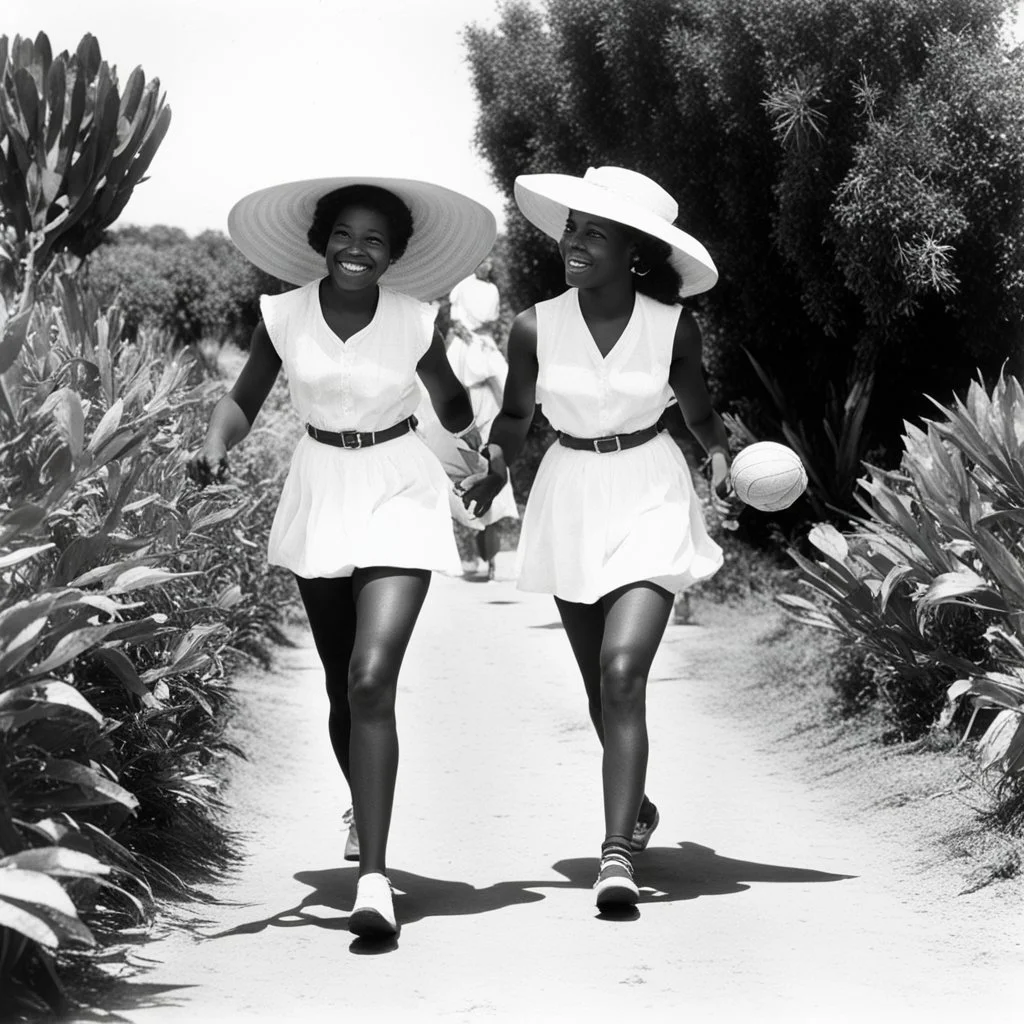 In this rare Freedonian edition of Las Chicas T-Girl, Lupe and Summer Breesley stroll to a nearby lemon grove for "a friendly game of catch."