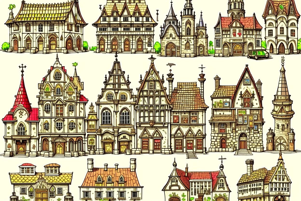a city of different eclectic, medieval architectural styles
