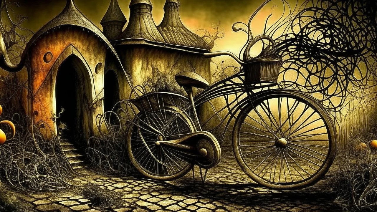Old Bicycle. Old Photo
