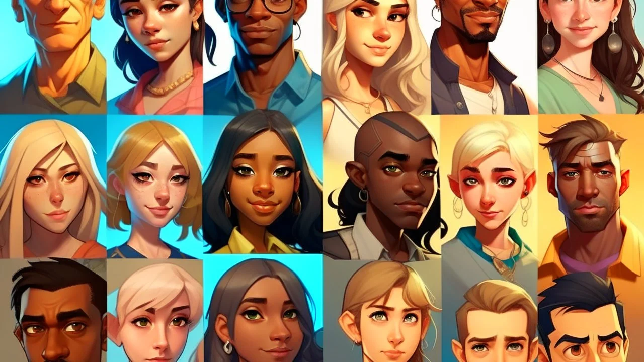 redraw famous characters to be more diverse