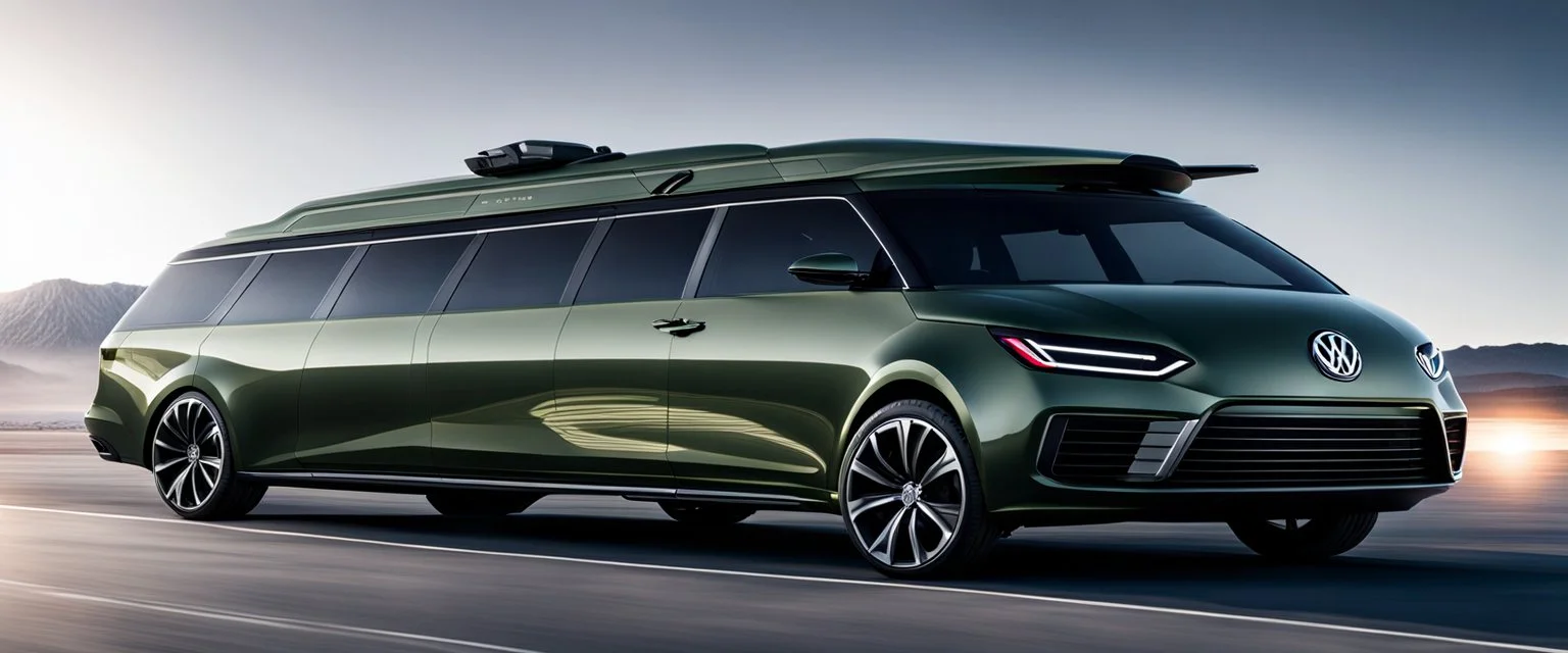 a military fighter jet station wagon hybrid designed by volkswagen Guilloché only one vehicle per image