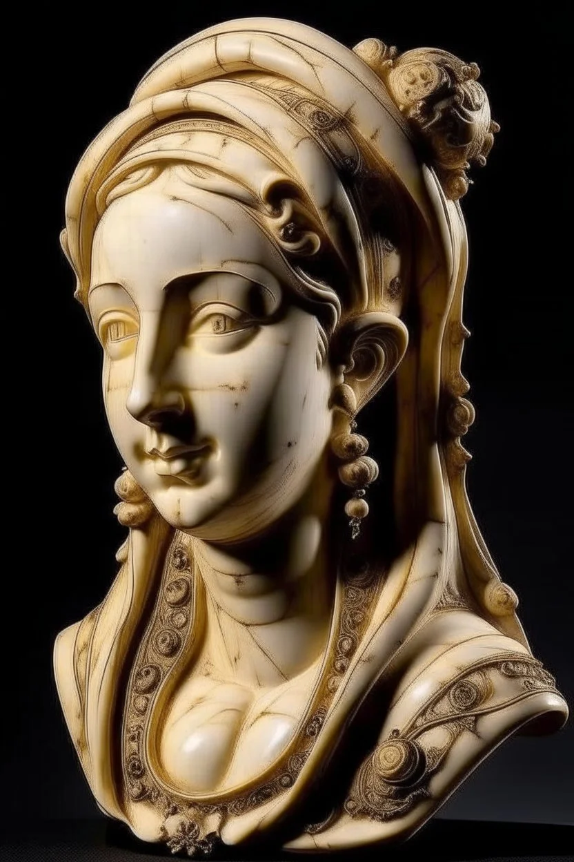 renaissance bone sculpture of a woman