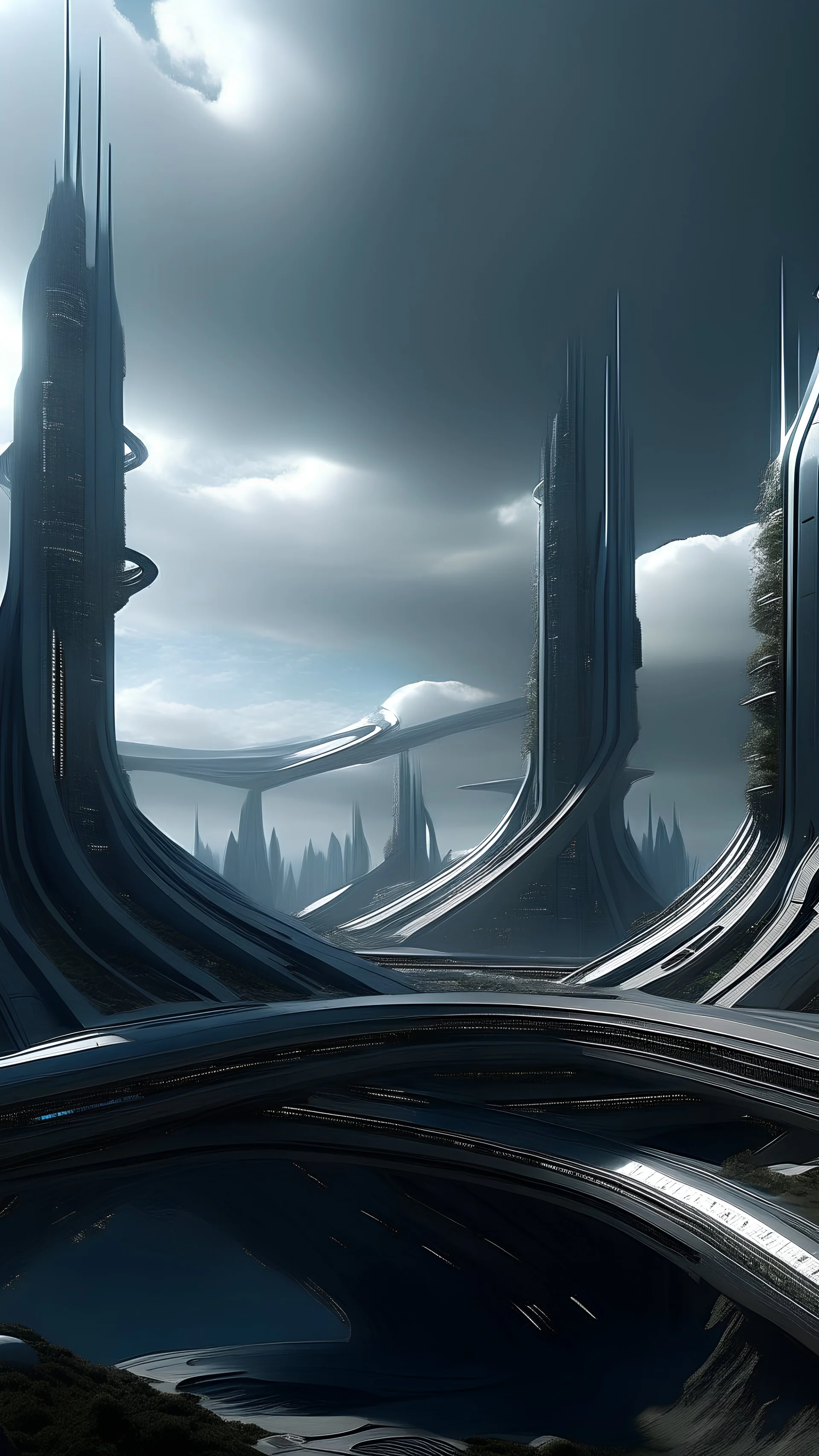 sci fi planet, vast zaha hadid city