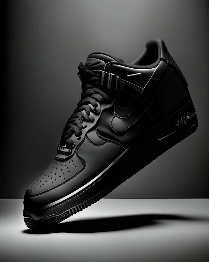 air force ones shoe black whole theme