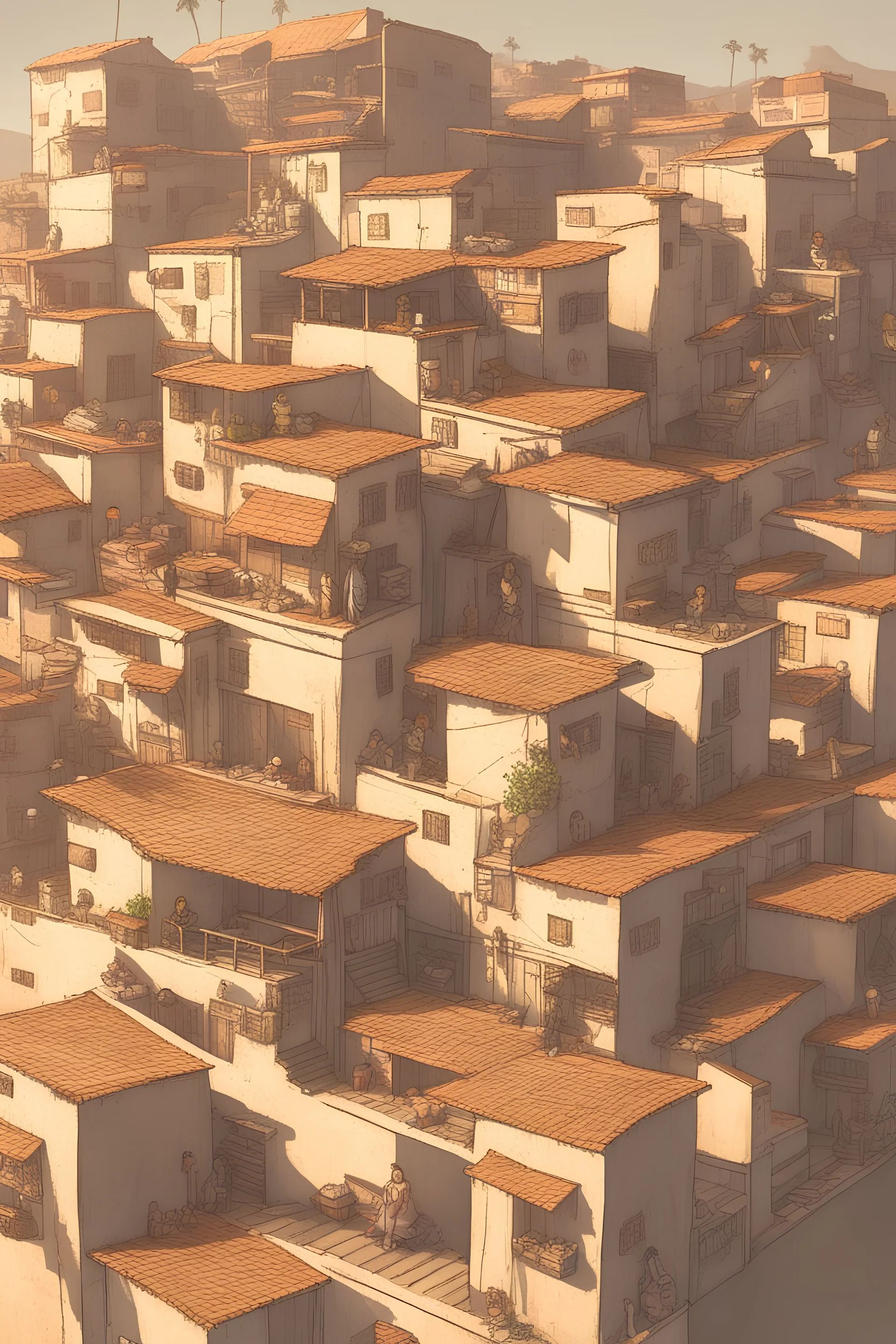 Make a favela looking city inspired by game of thrones