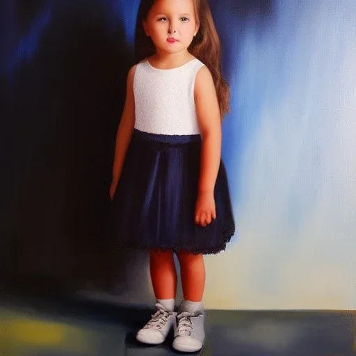 Full body portrait, painting, medium shot lady SpookyKids