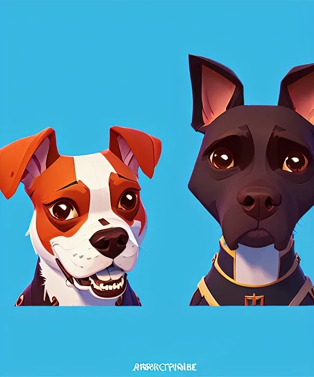 Cute cartoony dogs