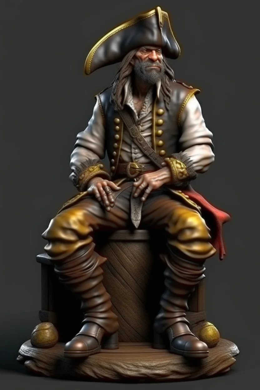 sitting pirate realistic