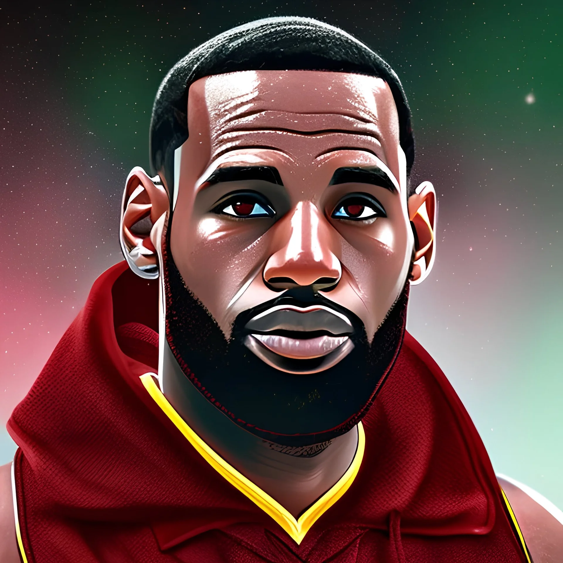 lebron james holding sprite cranberry, sprite cranberry add, anatomically correct, extremely detailded digital painting