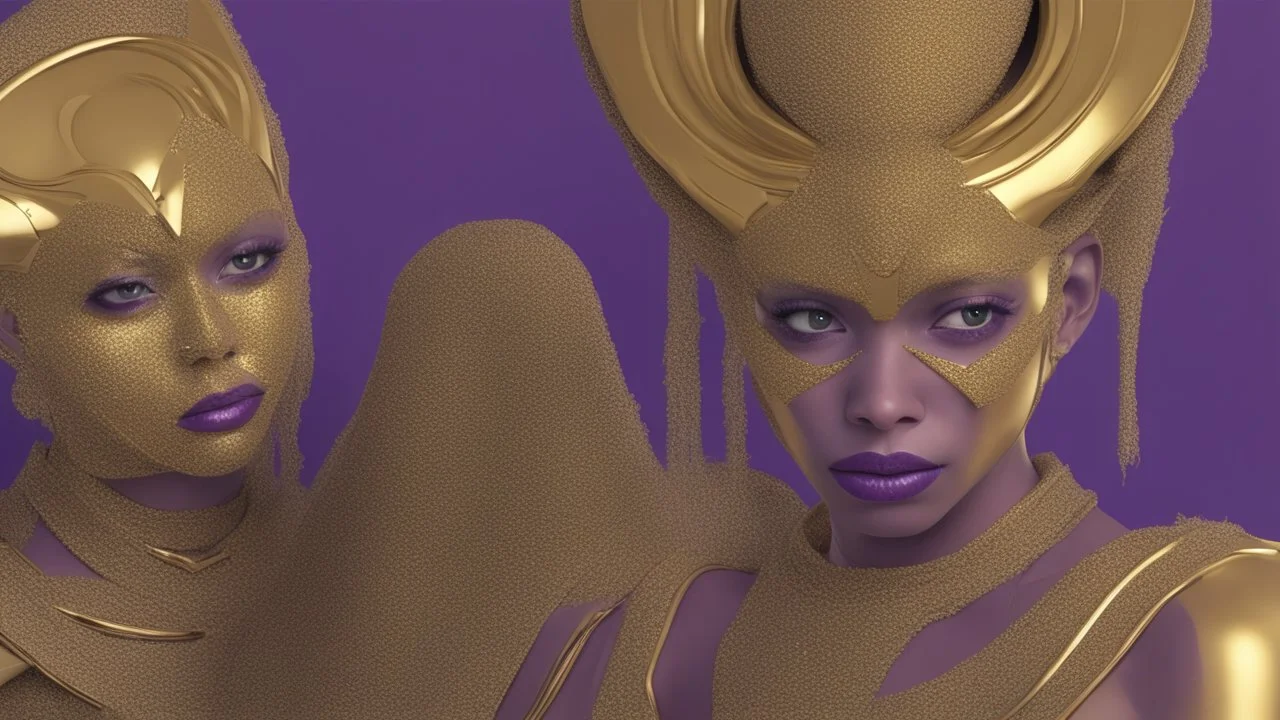 A Purple Gold Human