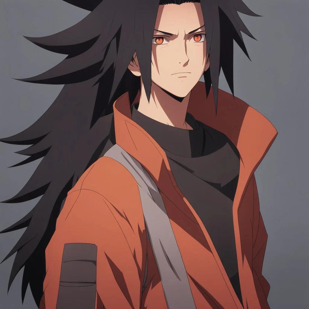 A Young Madara but he is wearing street wear, he has brown eyes, he also has tan brown skin, HD, 4K, Detalied