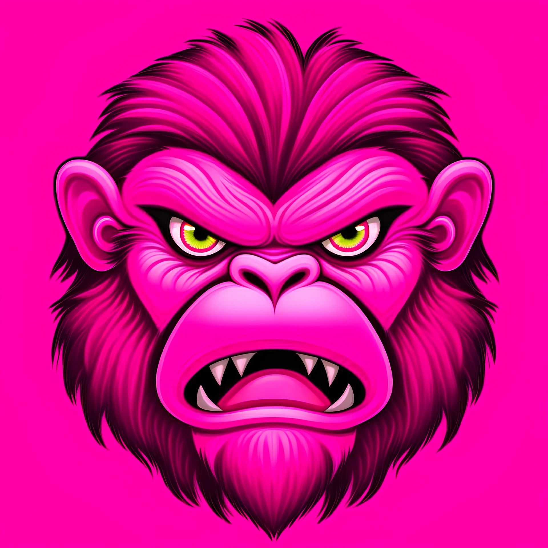 Angry pink monkey