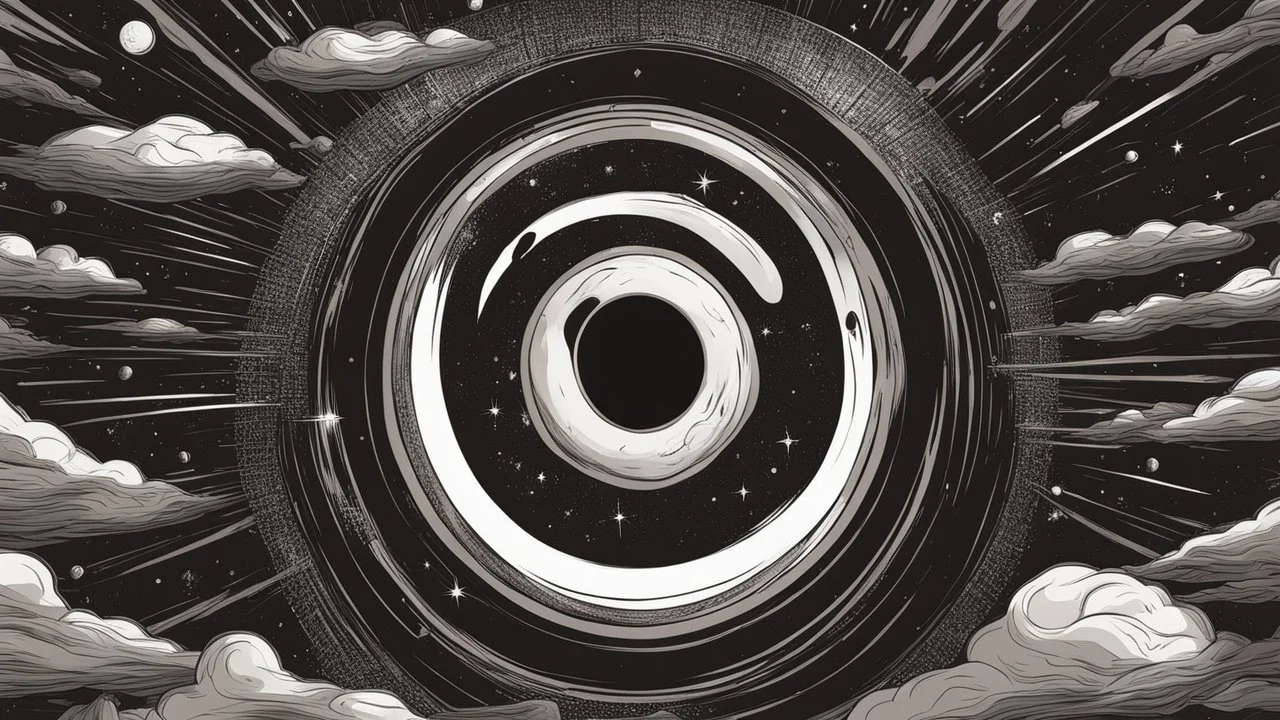 black hole, highly detailed, comic style
