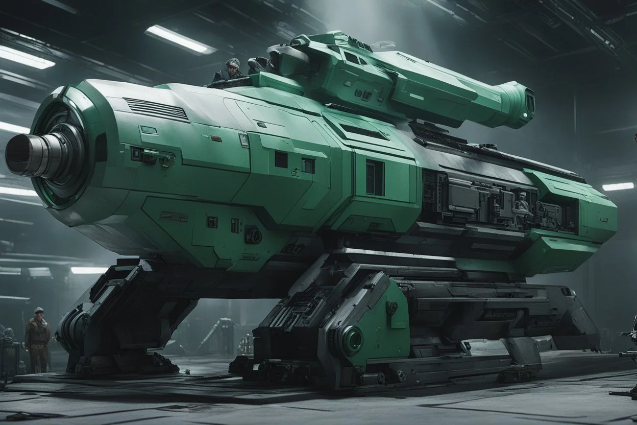 hold by an artificial intelligence escapes her spaceship to turn into a female ghost ASSEMBLY AND DISASSEMBLY FOR THE phaser blaster large grey gun green loader AND ALL VARIANTS - from the movie Blood Machines (2019) by Raphaël Hernandez, Ickerman, Joly-Gonfard