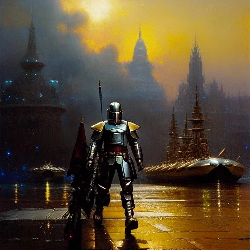 'Jango Fett helmet',ancient metal armor and helmet ,painting by gaston bussiere, greg rutkowski, yoji shinkawa, yoshitaka amano, tsutomu nihei, donato giancola, tim hildebrandt, oil on canvas, cinematic composition, extreme detail,fit full head inside picture,16k