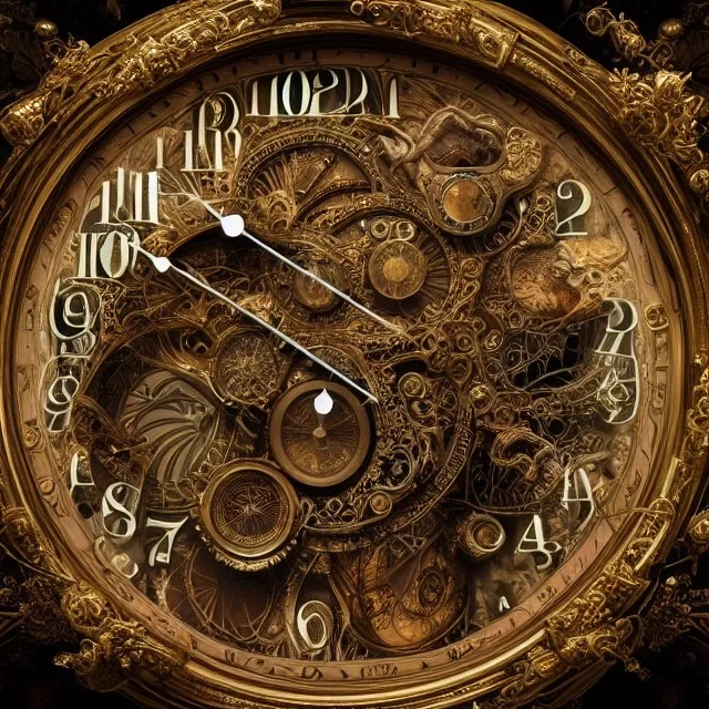 a gorgeous, stunning, ornate clock made of biosphere, 8k resolution, high-quality, fine-detail, photorealistic, intricate, digital art, detailed matte, volumetric lighting, illustration, 3D octane render, brian froud, howard lyon, George Grie, Ben Goossens