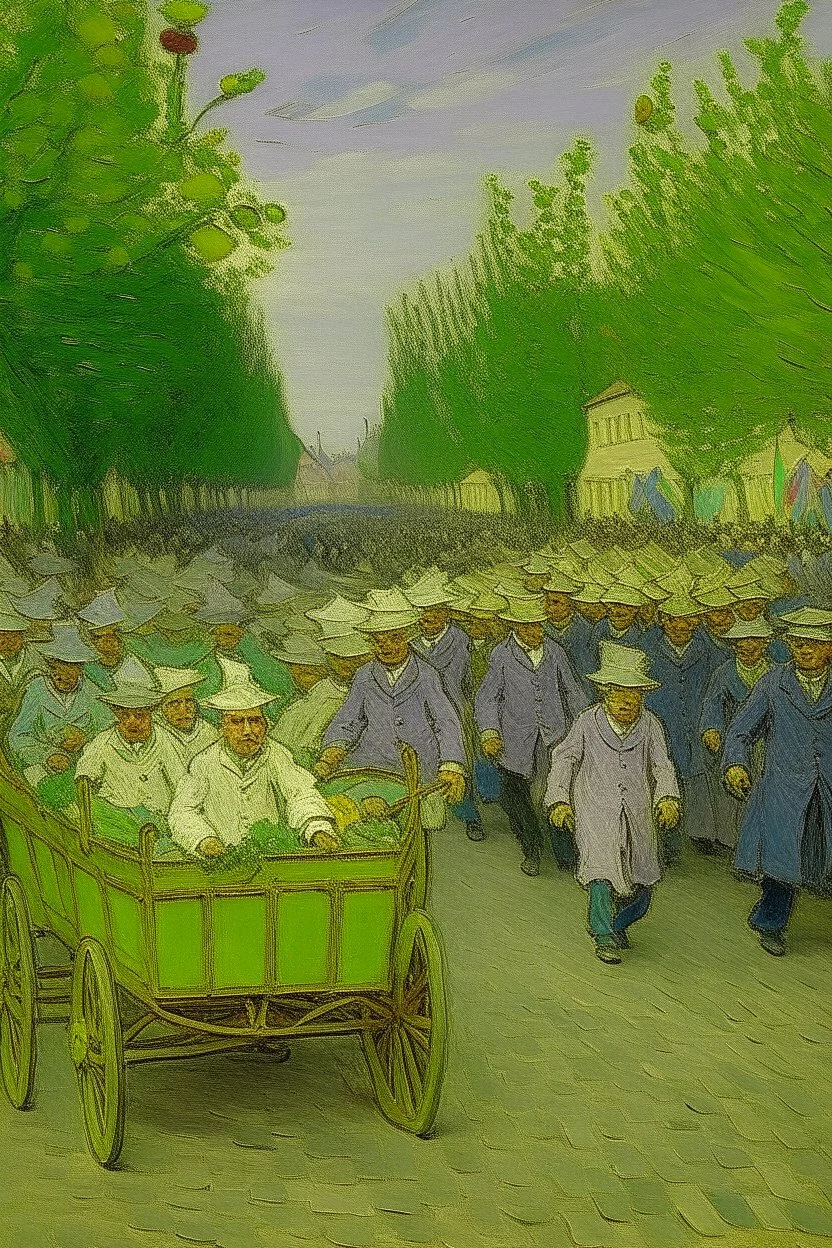 A light purple parade painted by Vincent van Gogh