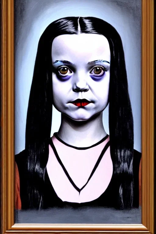 Wednesday Addams realistic portrait