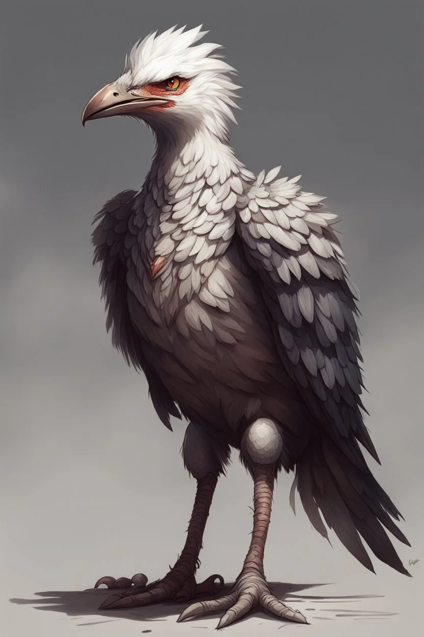 a strong hardcore young Aarakocra dnd character