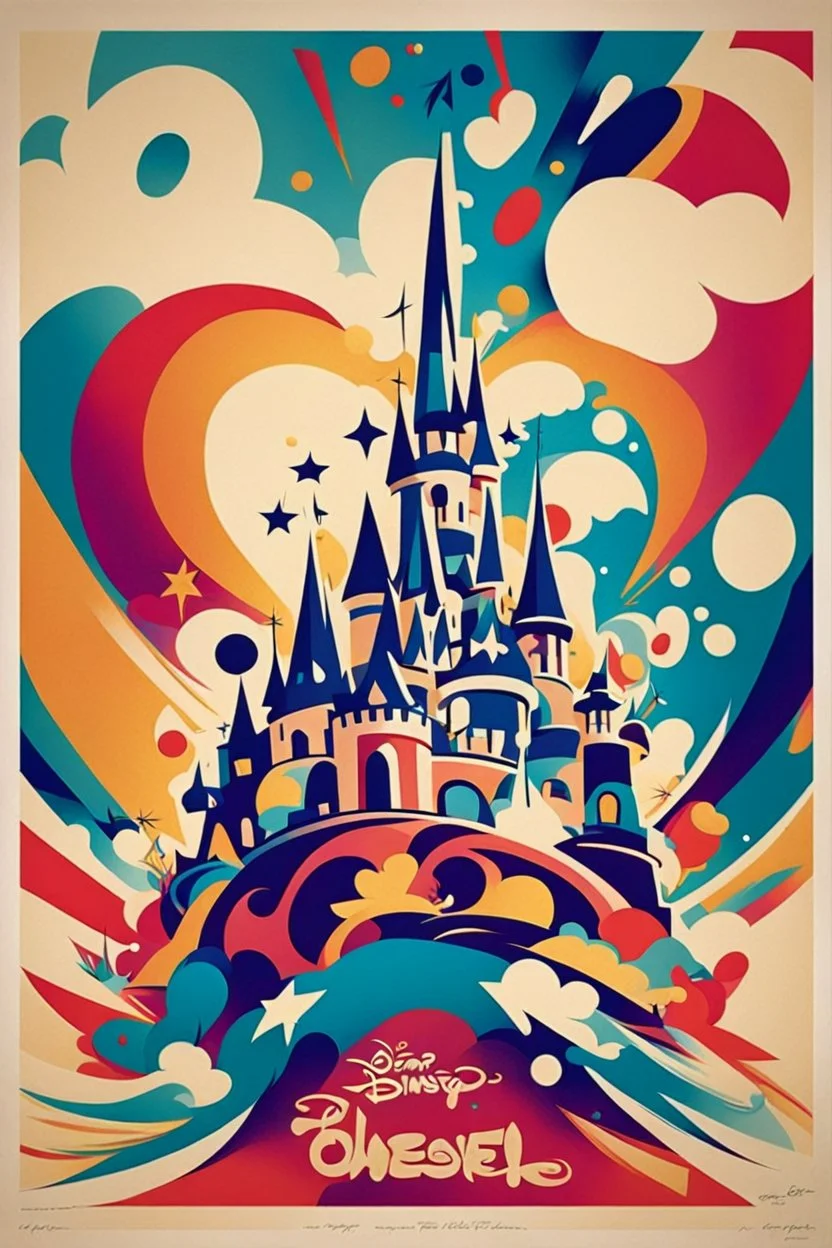 nostalgic Blast from the Past poster cheerfull disney abstract