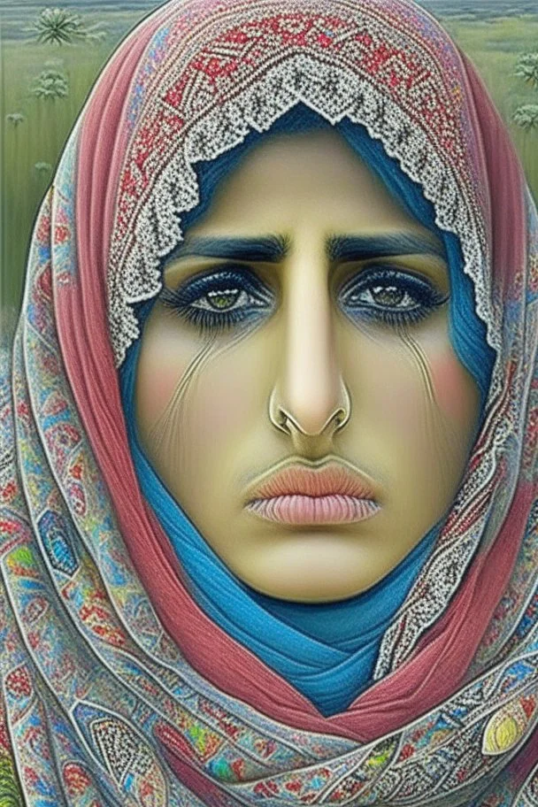 sad Iranian hot extremely beautiful woman