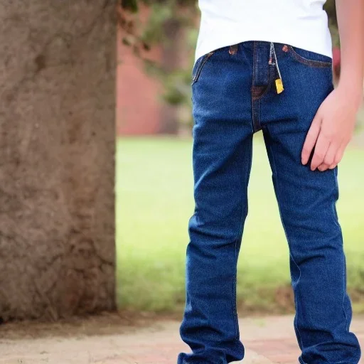 Older Teen boy in Jeans pants