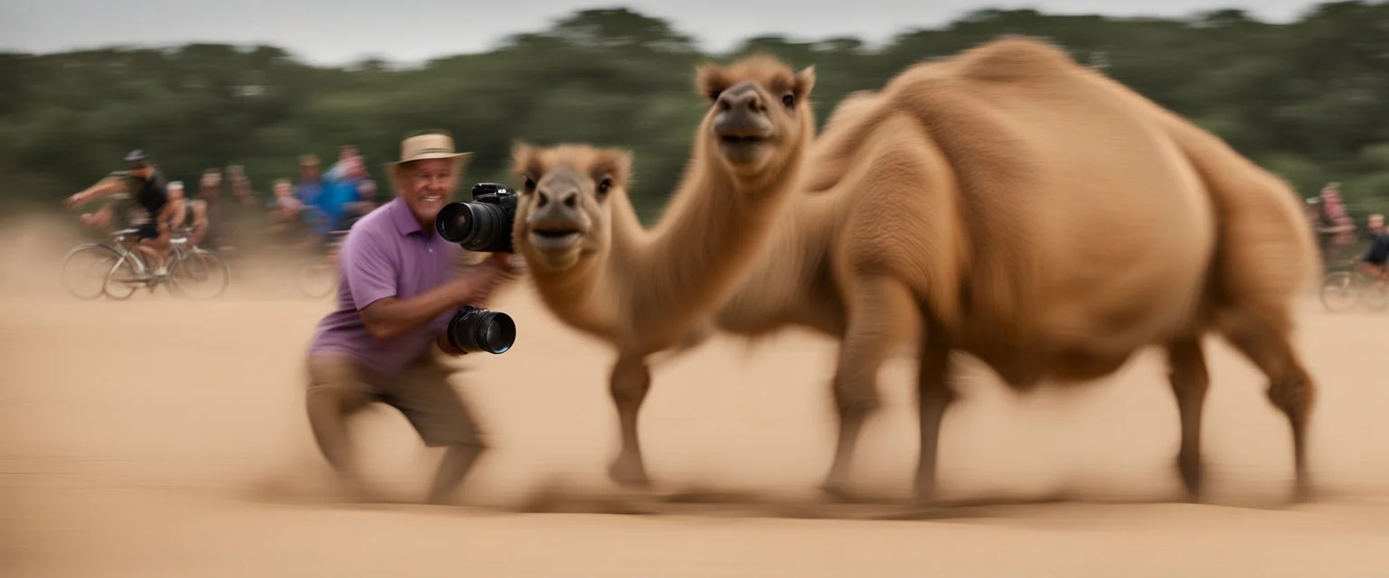 camera guys go wild, maybe a slight slow-motion pan across the Camel Pig --p dp9dlco