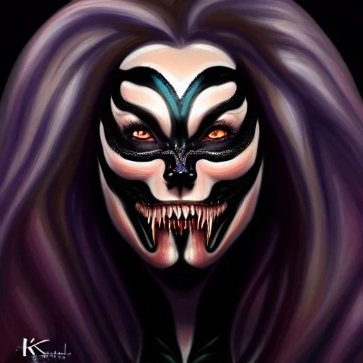 ultra detailed fullbody portrait of beautiful she-venom , extremely detailed digital painting, extremely detailed face,crystal clear eyes, in the style of robert e howard and pablo oliveira and Ken Kelley and Keith Parkinson ,mystical colors,perfectly centered image, perfect composition, rim light, beautiful lighting,8k, stunning scene, raytracing