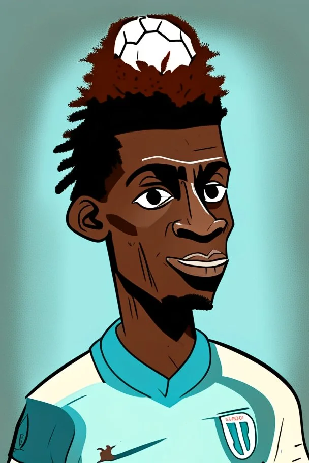 Jerome Njoum Mbekele Footballer ,cartoon 2d