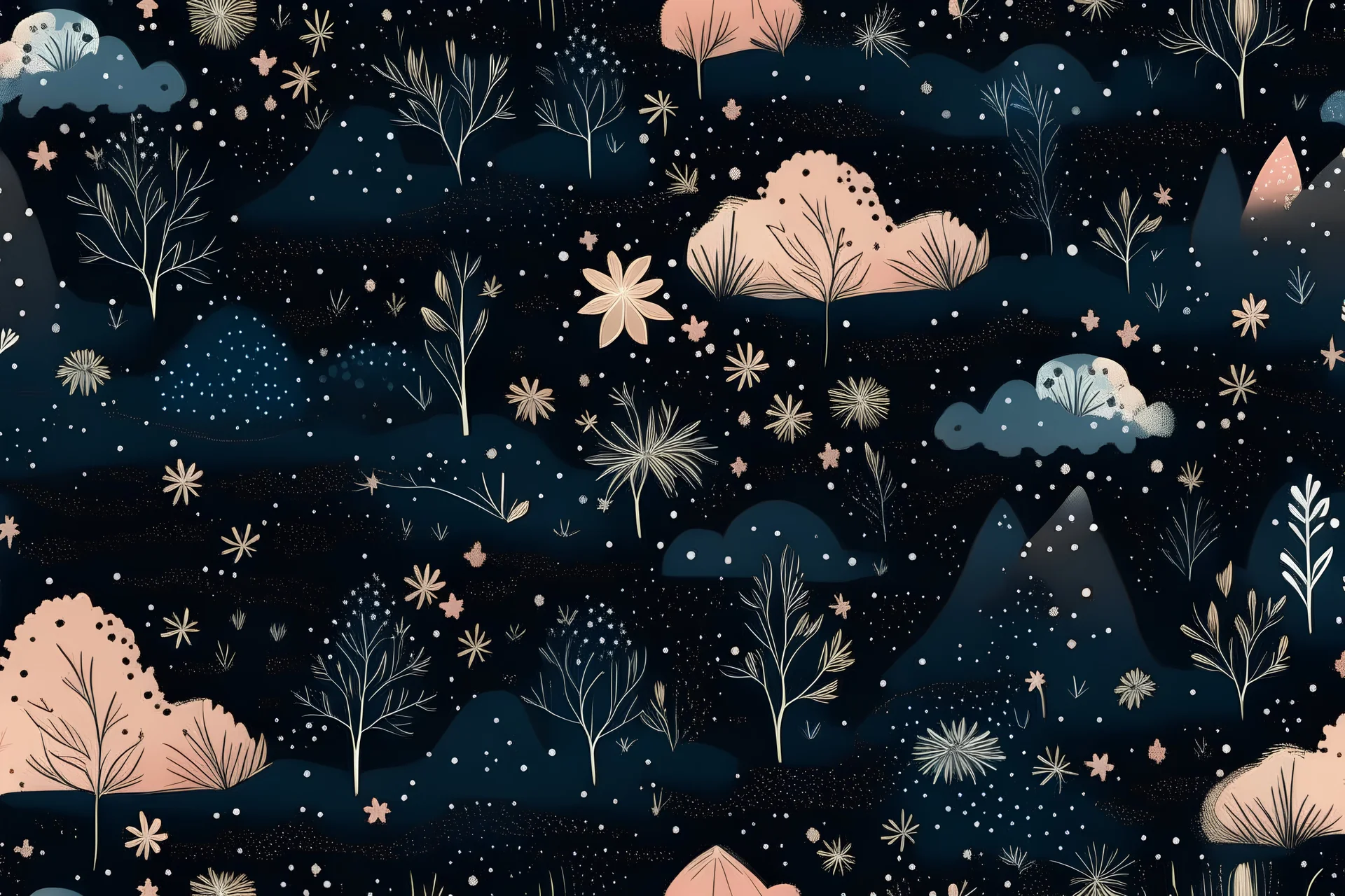 nature stars night sky modern pattern designs