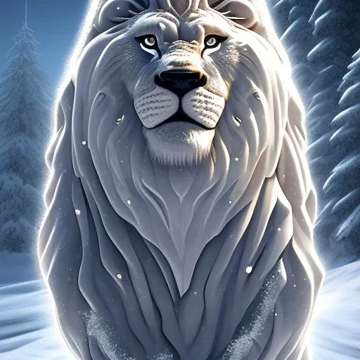 Snow place and human Lion hybrid