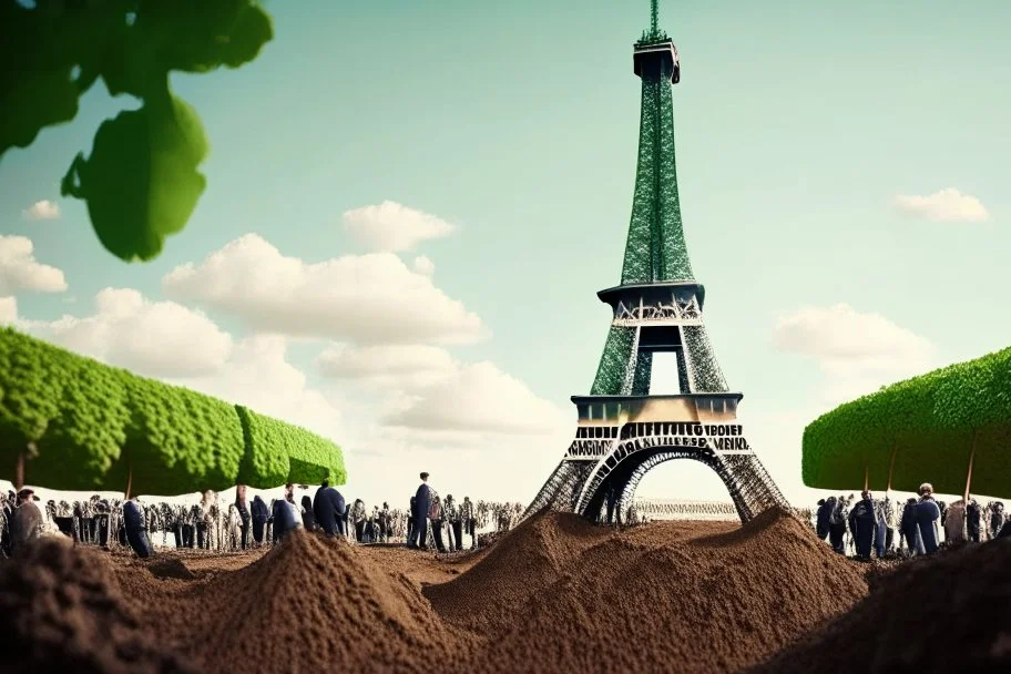 eiffel tower near people talking about soil strategy