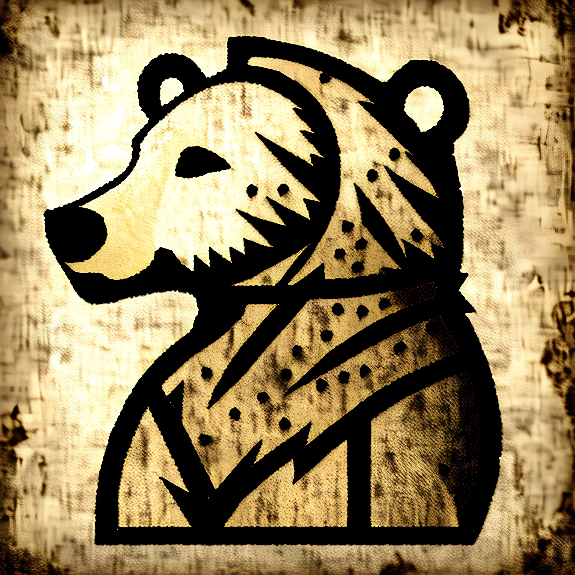 simple Medieval Bear insignia