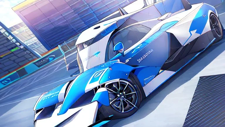 A Tesla's 'Model S Plaid' is racing at top speed, across the 'Area 51' facility in the USA. CINEMATIC. WIDE ANGLE LENS.