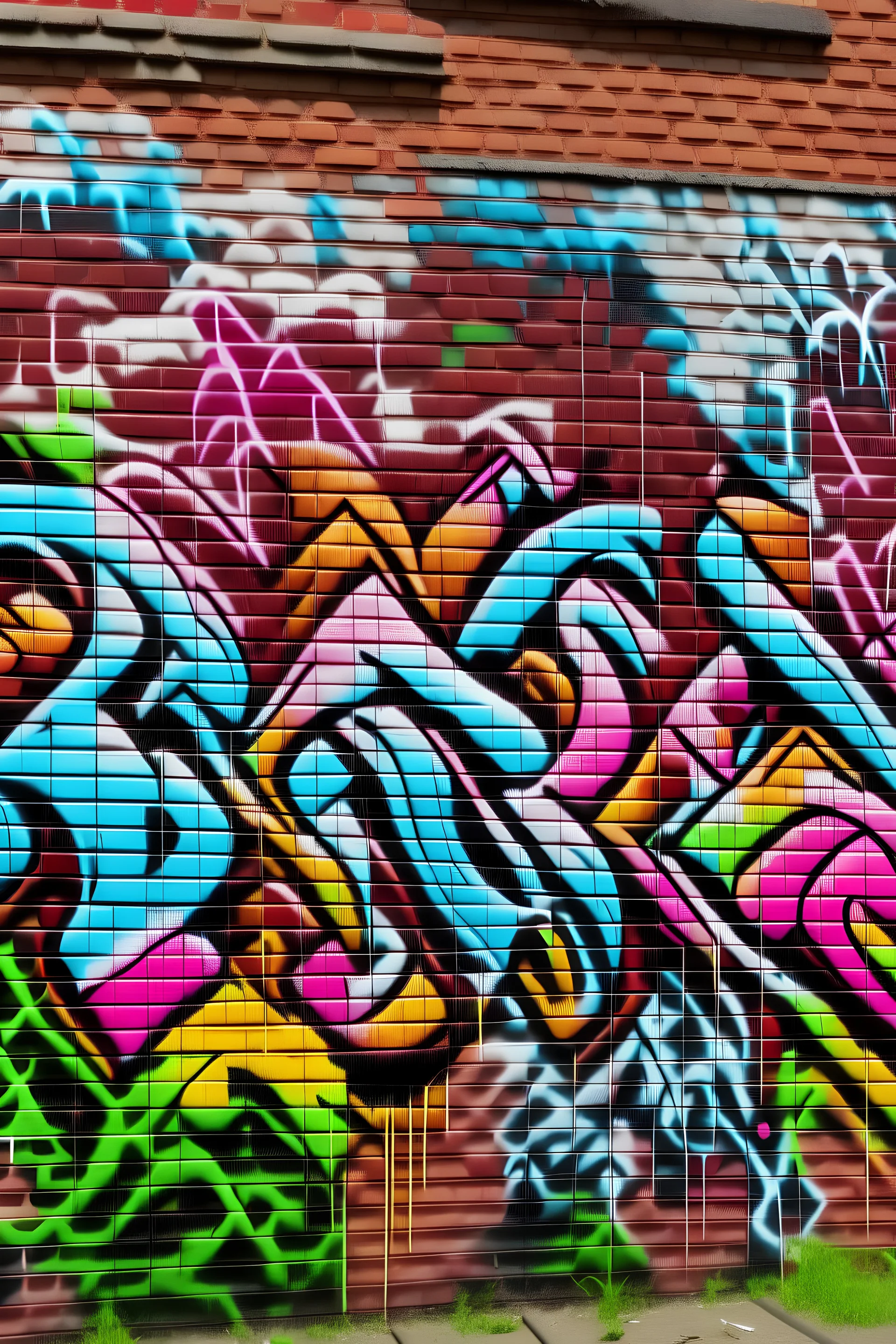 Graffiti on brick wall saying '' Graffiti og Streetart''