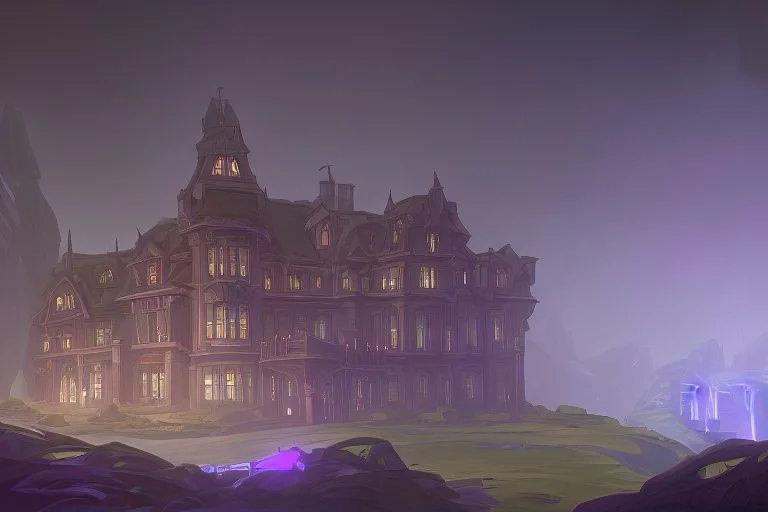 A mansion in an underground cavern city