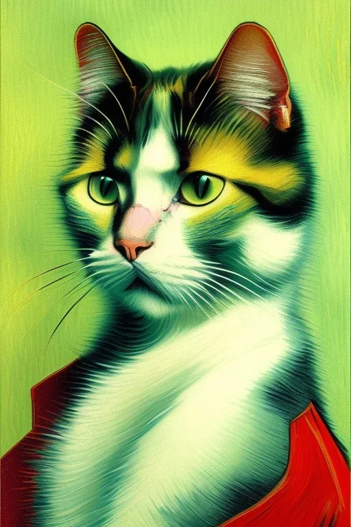 Portrait of a cat by Van Gogh