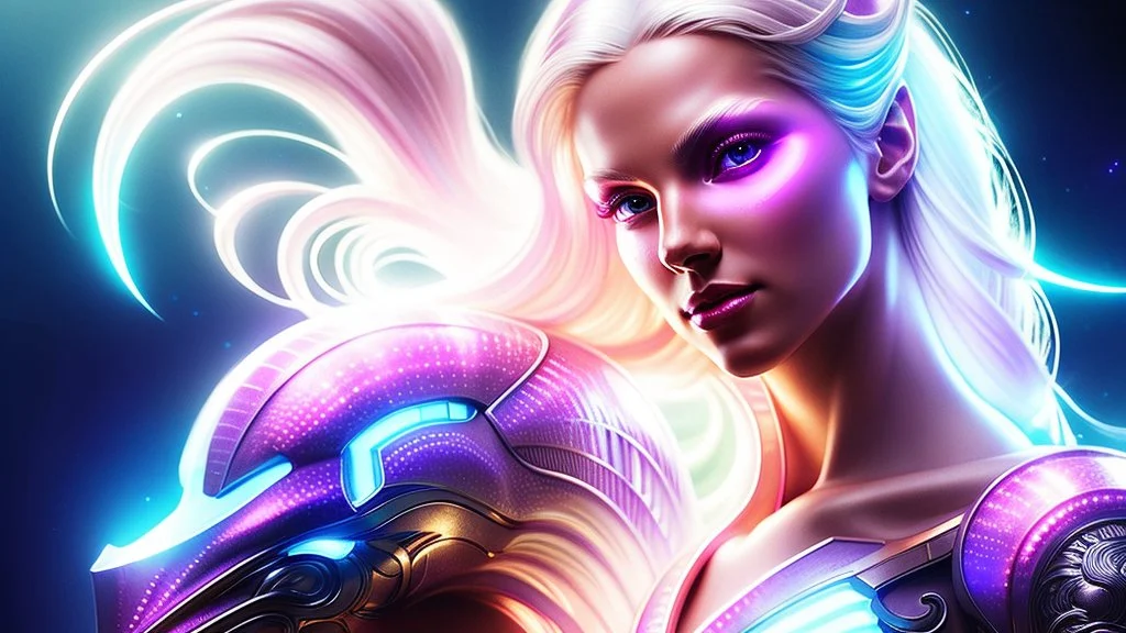 Lexica Aperture v2 Hyper detailed ultra sharp, trending on artstation, vibrant aesthetic, smiling blonde ethereal subtle (((smiling)))+++ luminous heavenly goddess, angel, colorful, psychedelic, ornate, intricate, digital painting, concept art, smooth, sharp focus, illustration, not human anthropomorphic alien cyborg, art by artgerm and greg rutkowski and h. r. giger, louis royo, salvador dali, 8 k