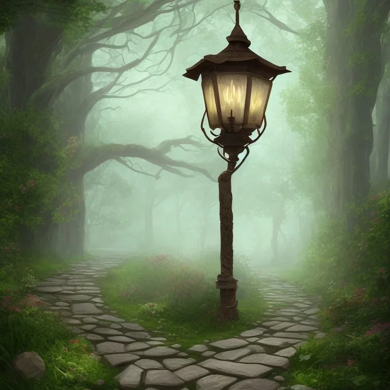 wooded stone lantern path