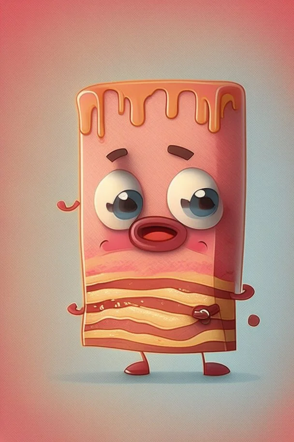 Bacon personalized cute cartoon character