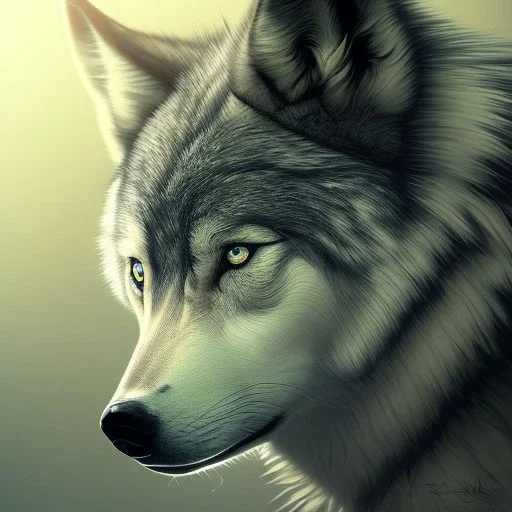 wolf, blue, cinematic lighting, sharp focus, hyperrealism, 8K, masterpiece, expert